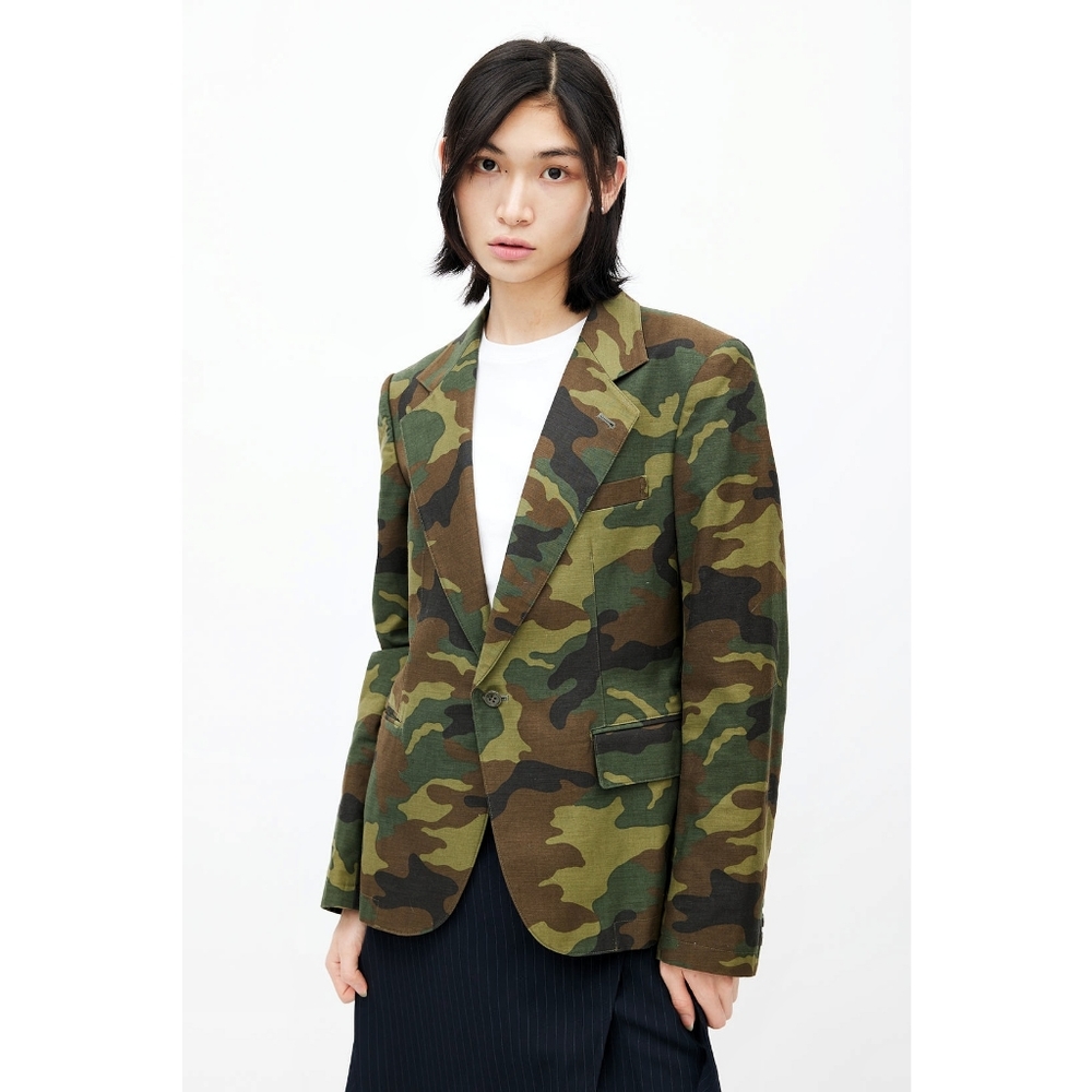 Junya Watanabe Comme Des Garcons Camo Army Green Blazer